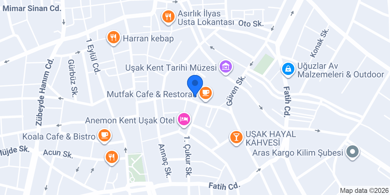 ÖZSERNEO UŞAK MERKEZ ŞUBE konumu
