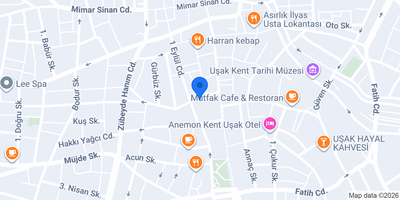 Meşe Optik Uşak konumu