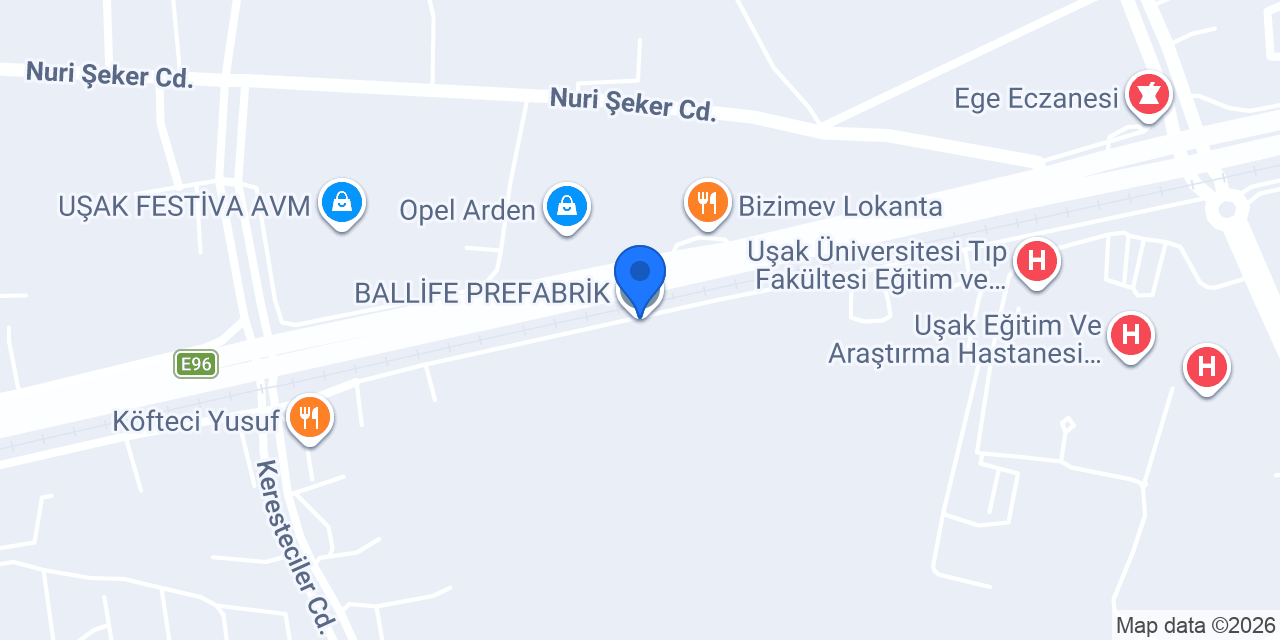 BALLİFE PREFABRİK konumu