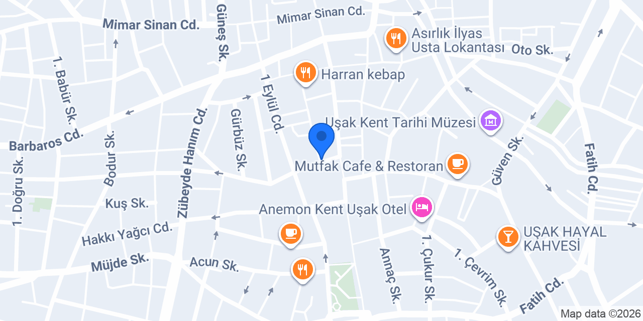 Cadde Katık Uşak konumu