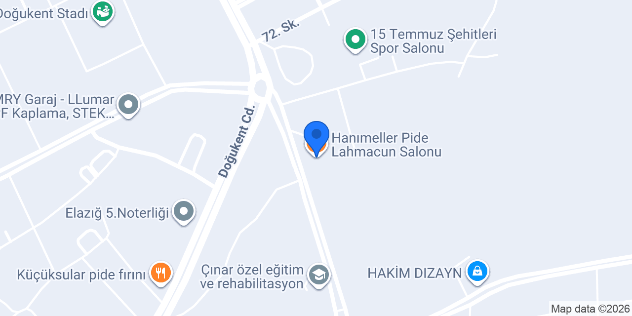 Hanımeller Pide Lahmacun Salonu konumu