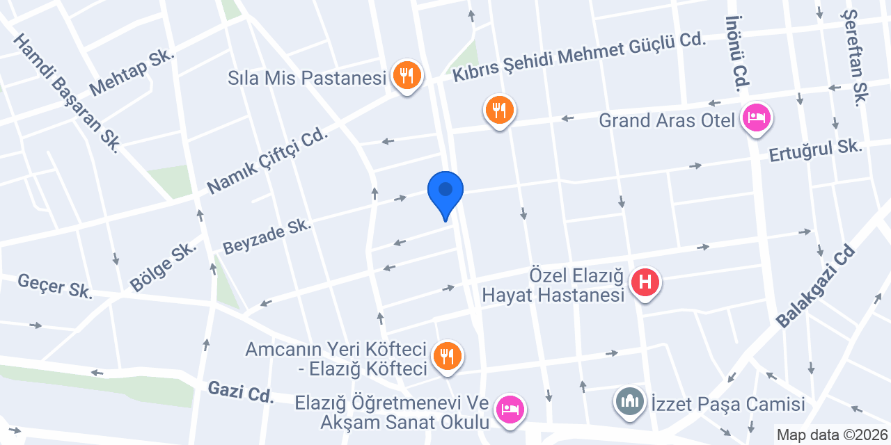 Eliz Araç Kiralama Elazığ konumu