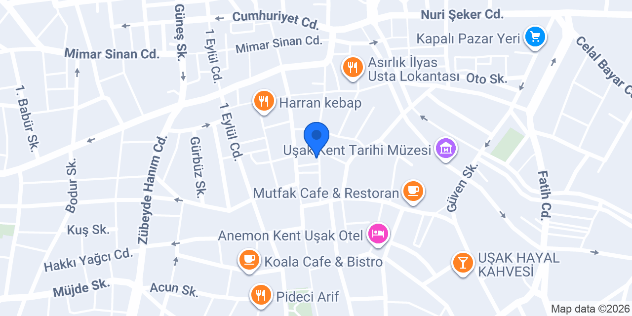 Saklı Kent Unlu Mamürlleri konumu