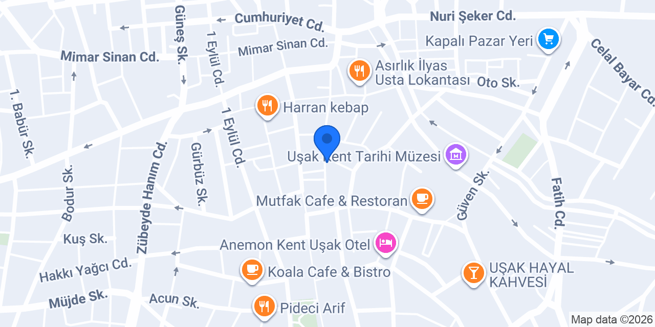 UŞAK ÇİÇEKÇİLİK konumu