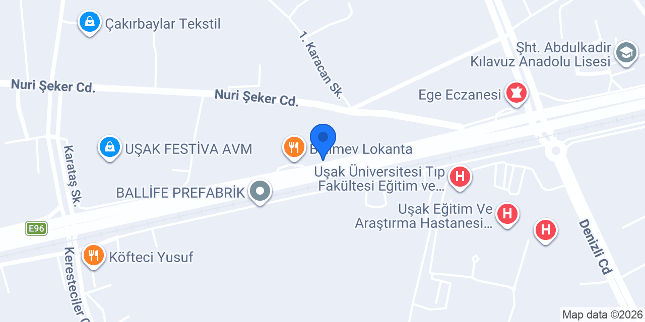 Beralife Prefabrik konumu