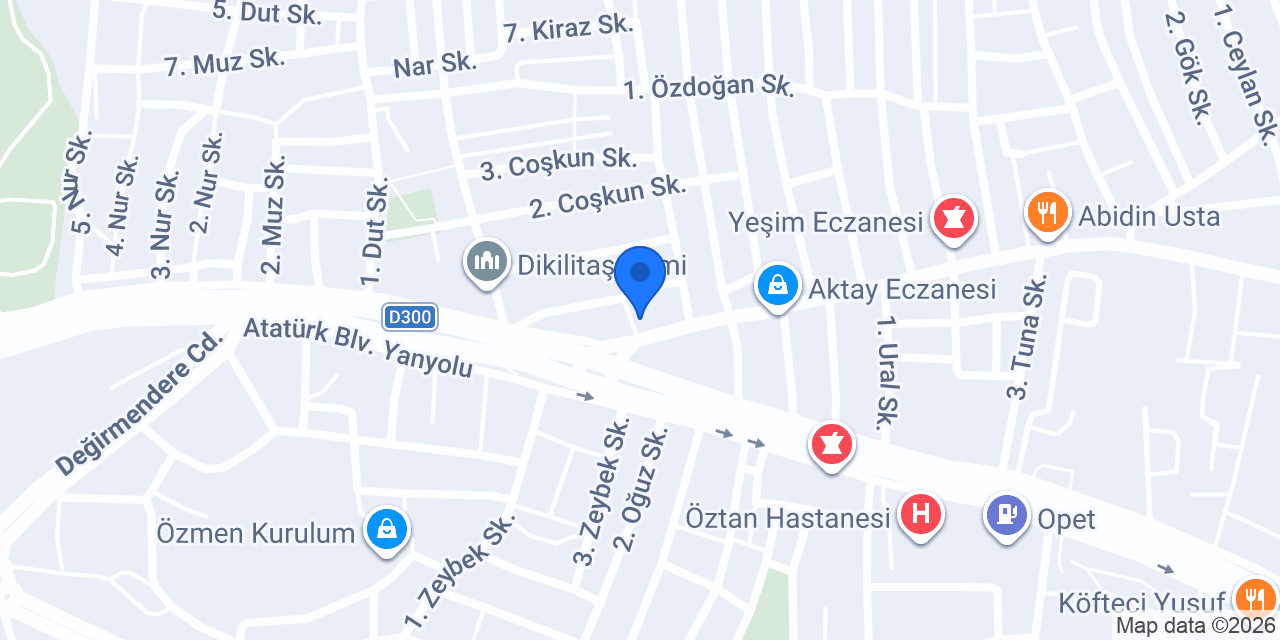 Yiğit Döner Salonu konumu