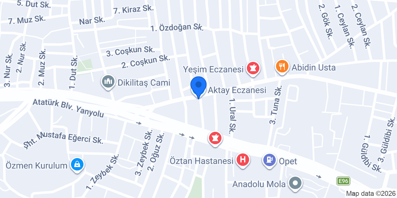 Aktay Eczanesi konumu