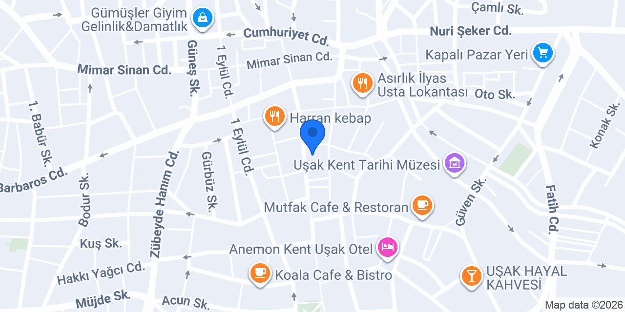 DAVID WALKER UŞAK konumu