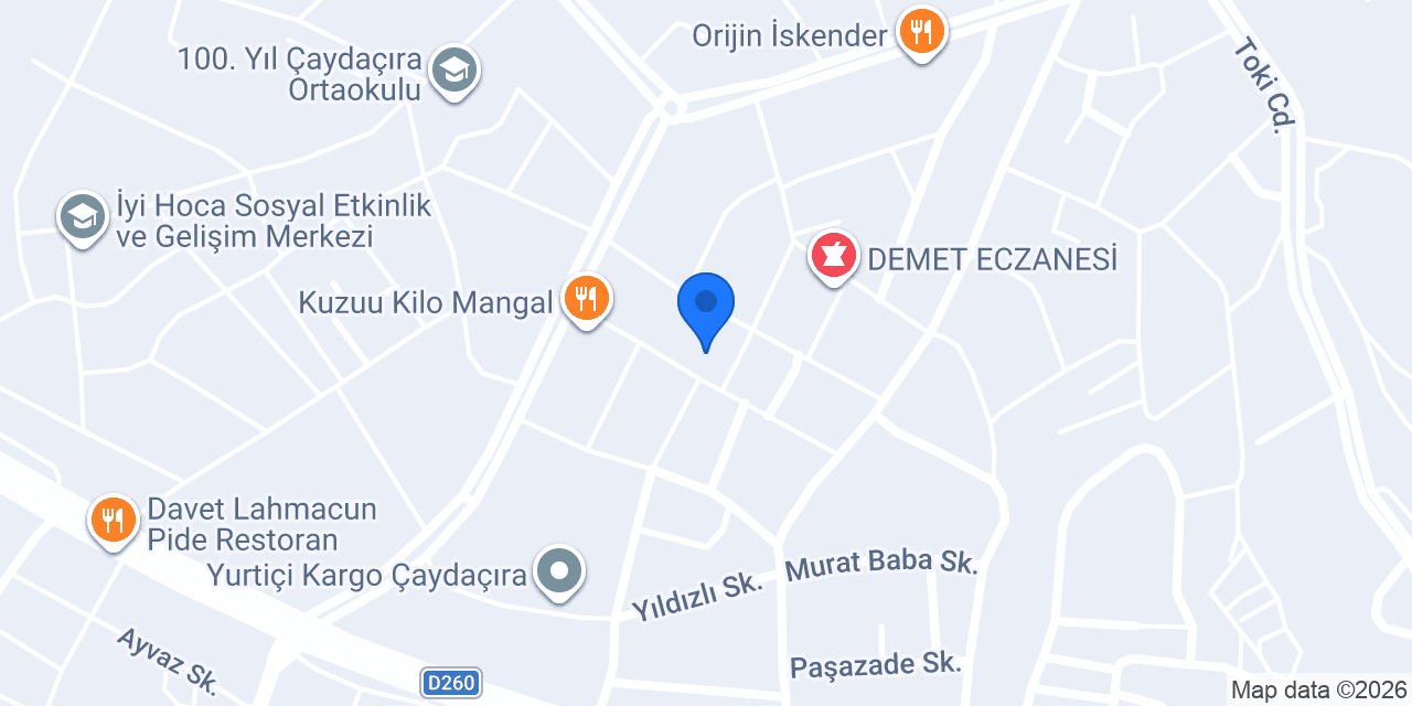 Çayda Çıra Sağlık kabini konumu