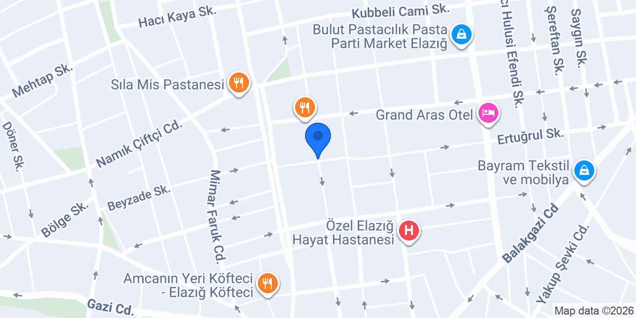 Kuaför Kadir Gün Elazığ konumu