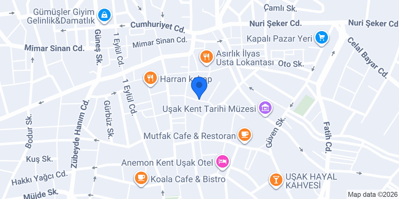 Uşak Elektronik Anahtar konumu