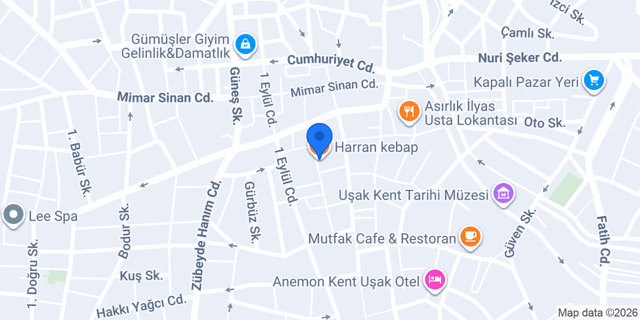 Harran kebap konumu
