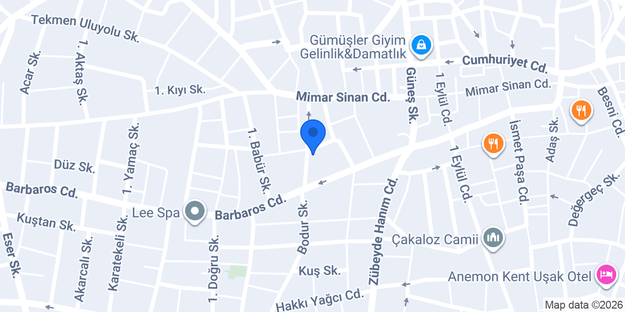 Uşak Duru Apart konumu