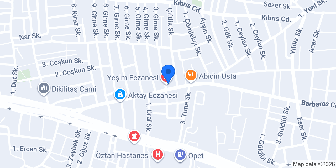 Yeşim Eczanesi konumu