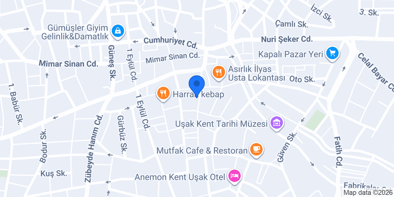 Özçelik Emlak Uşak konumu