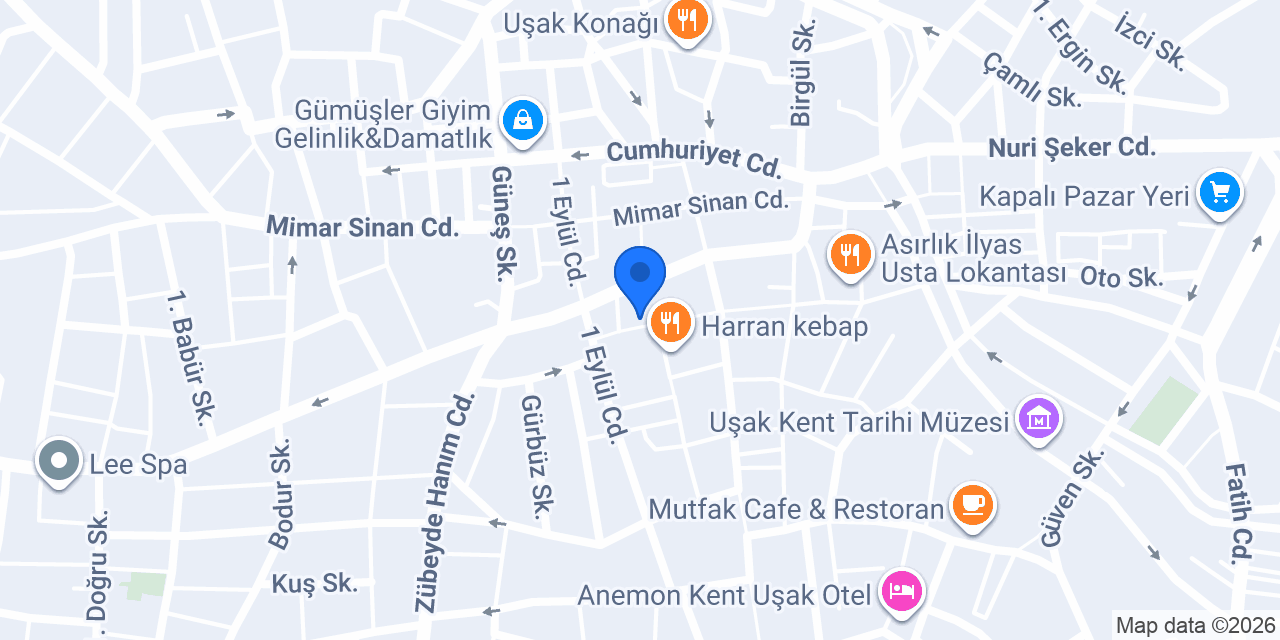 Uşak Halıcı Arif konumu