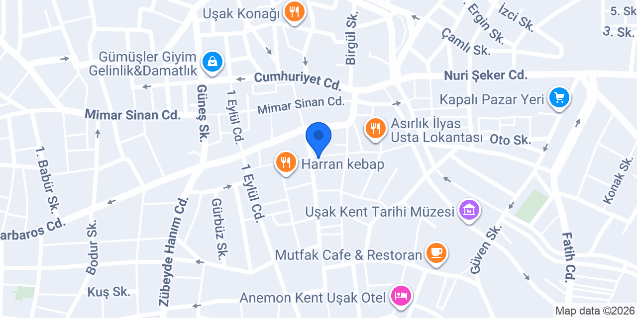DenizBank Uşak Şubesi konumu