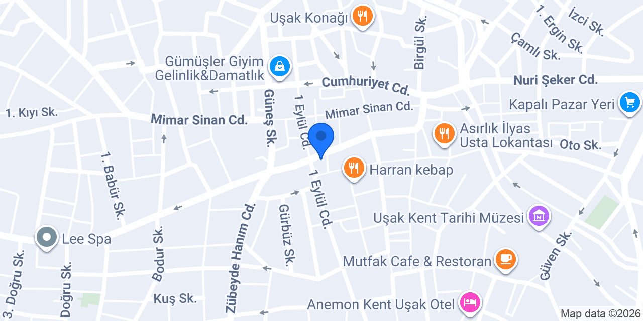 Özçelik Optik Uşak konumu