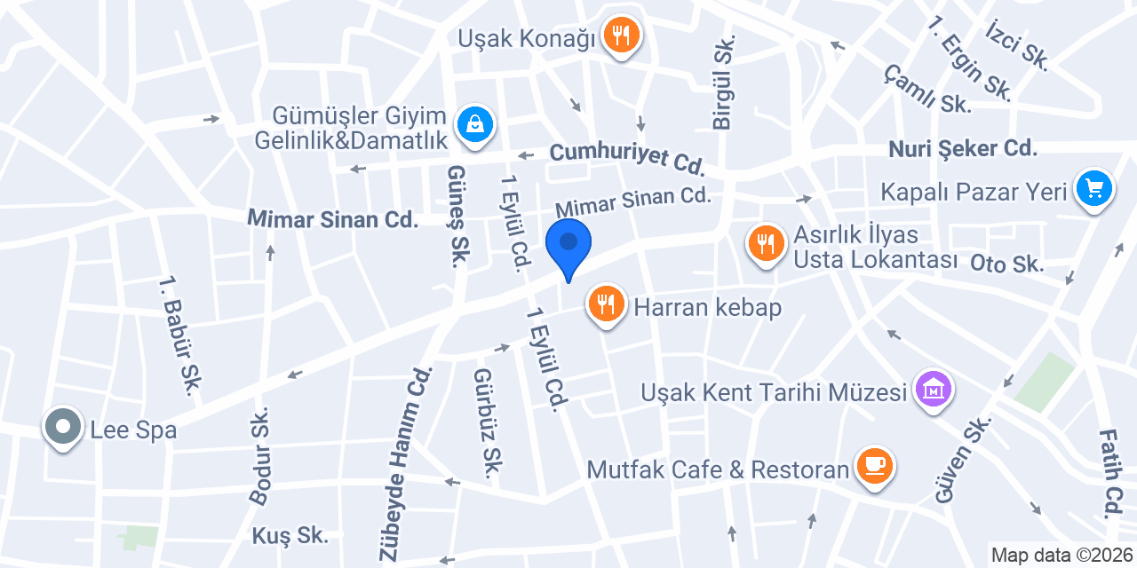 Kuveyt Türk Uşak Şubesi konumu