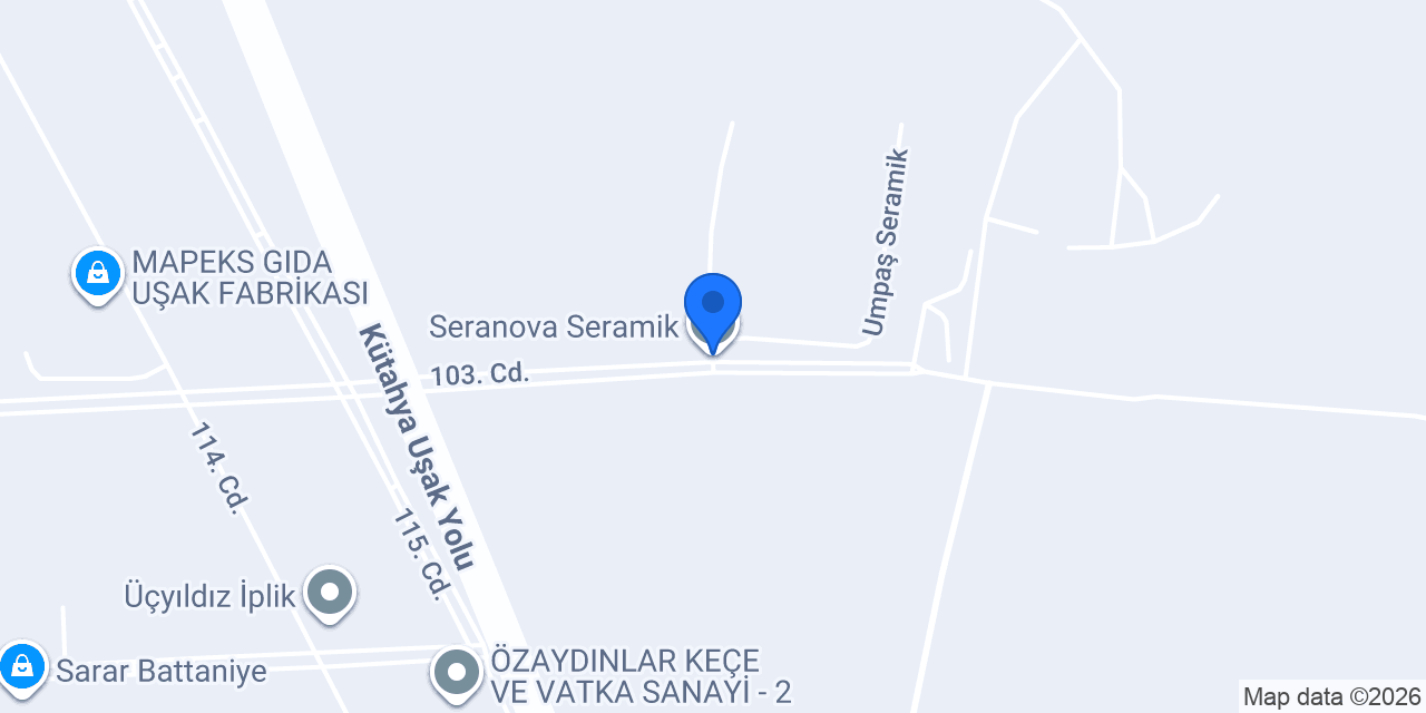 Seranova Seramik konumu