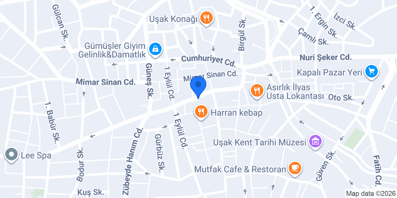 UŞAK TAKSİ konumu