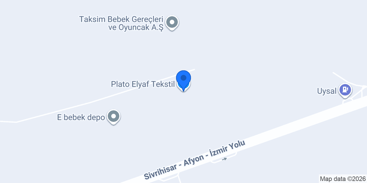 Plato Elyaf Tekstil konumu