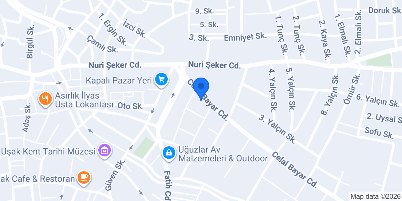 Uşak Motor Park konumu