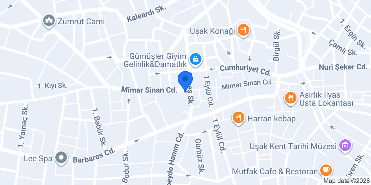 Diş Hekimi Hatice Kübra Vural Cin konumu