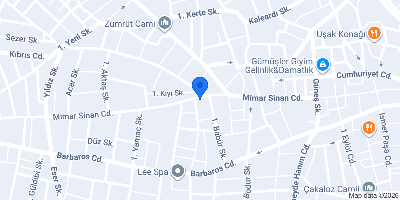 Uşak Tapu Müdürlüğü konumu