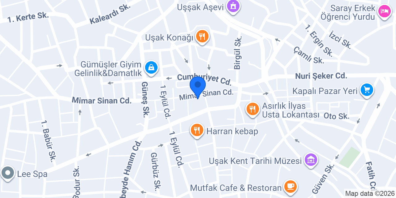 Uşak Atasay 1937 konumu