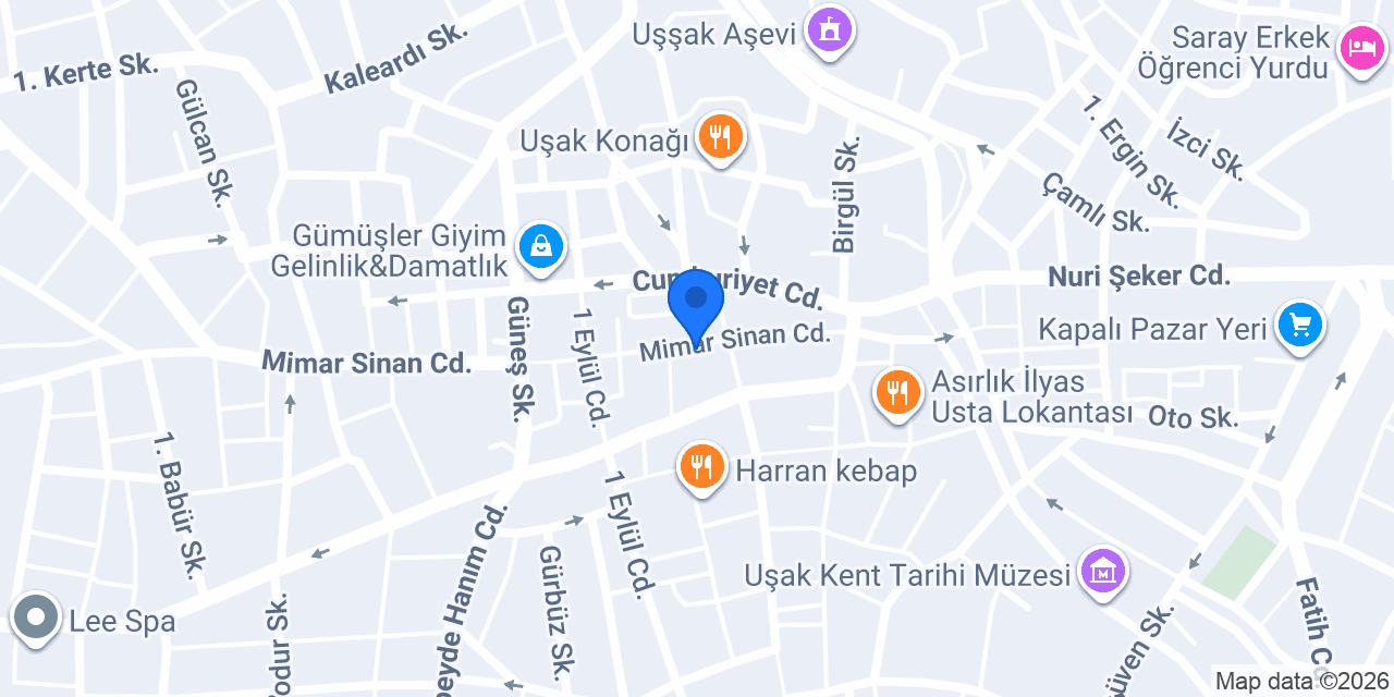 UŞAK | AVUKAT ALİBEY DİKİLİ konumu