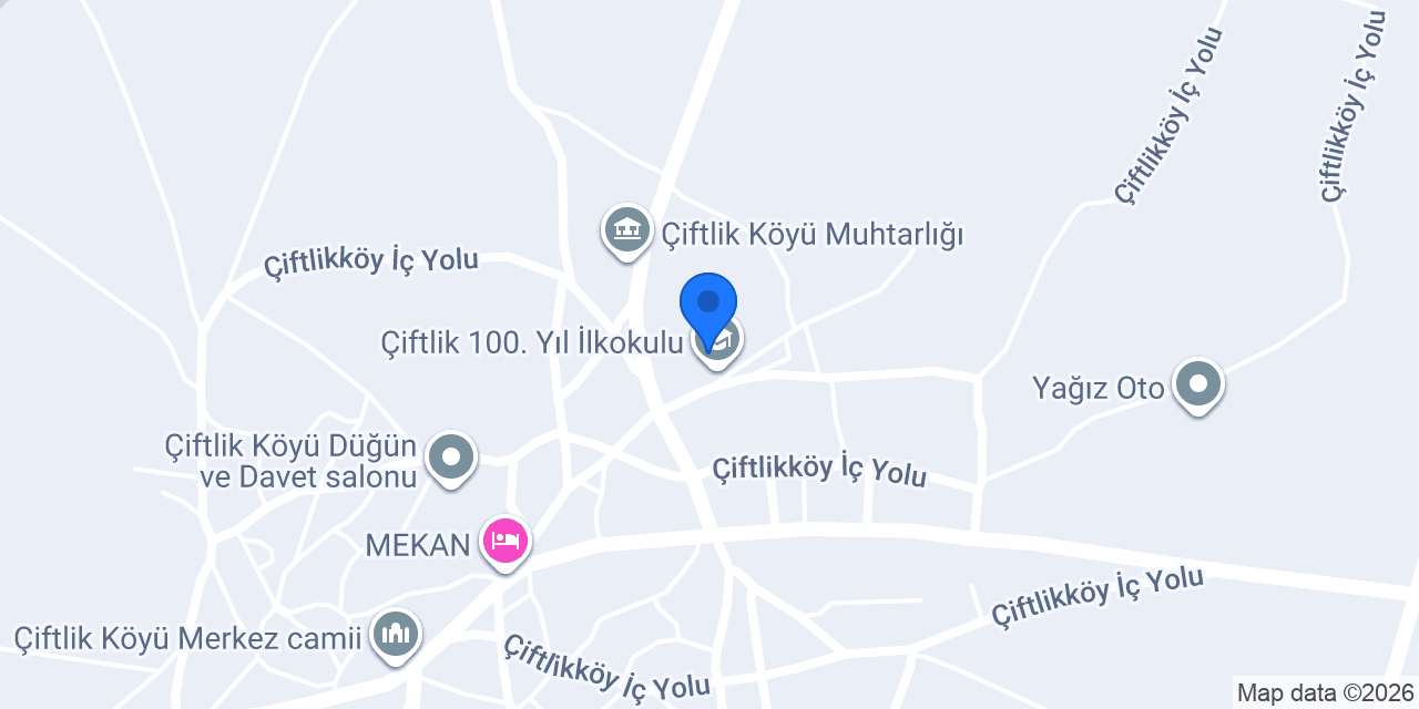 Çiftlik 100. Yıl İlkokulu konumu