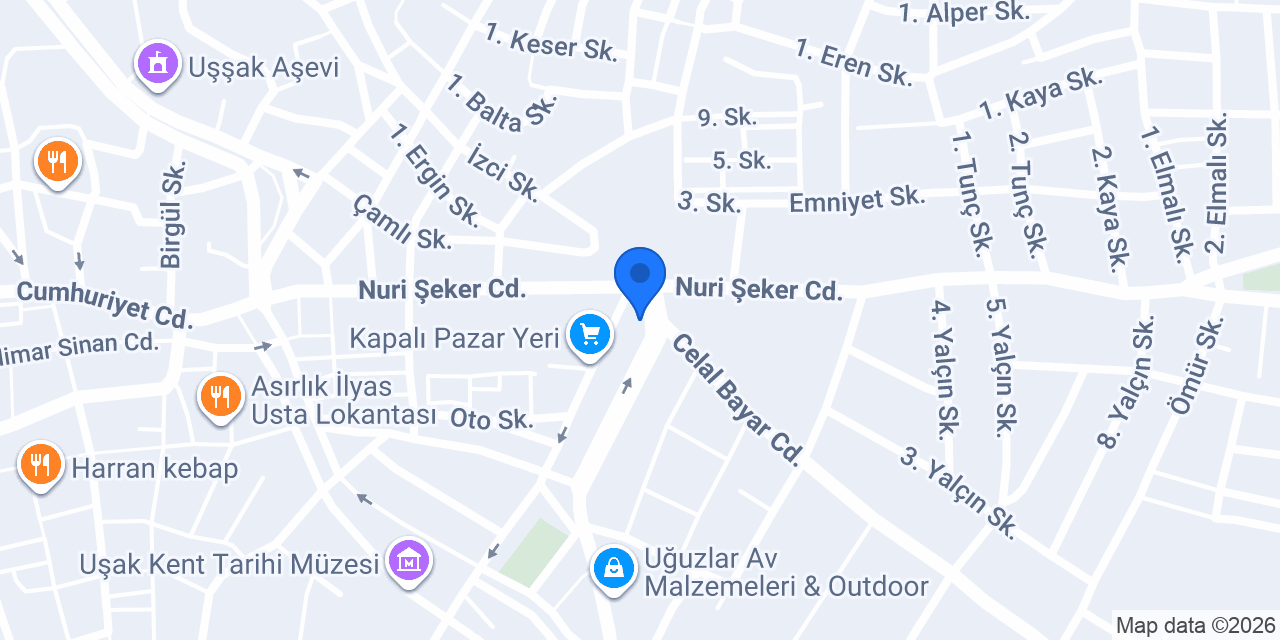 Uşak Taksi konumu