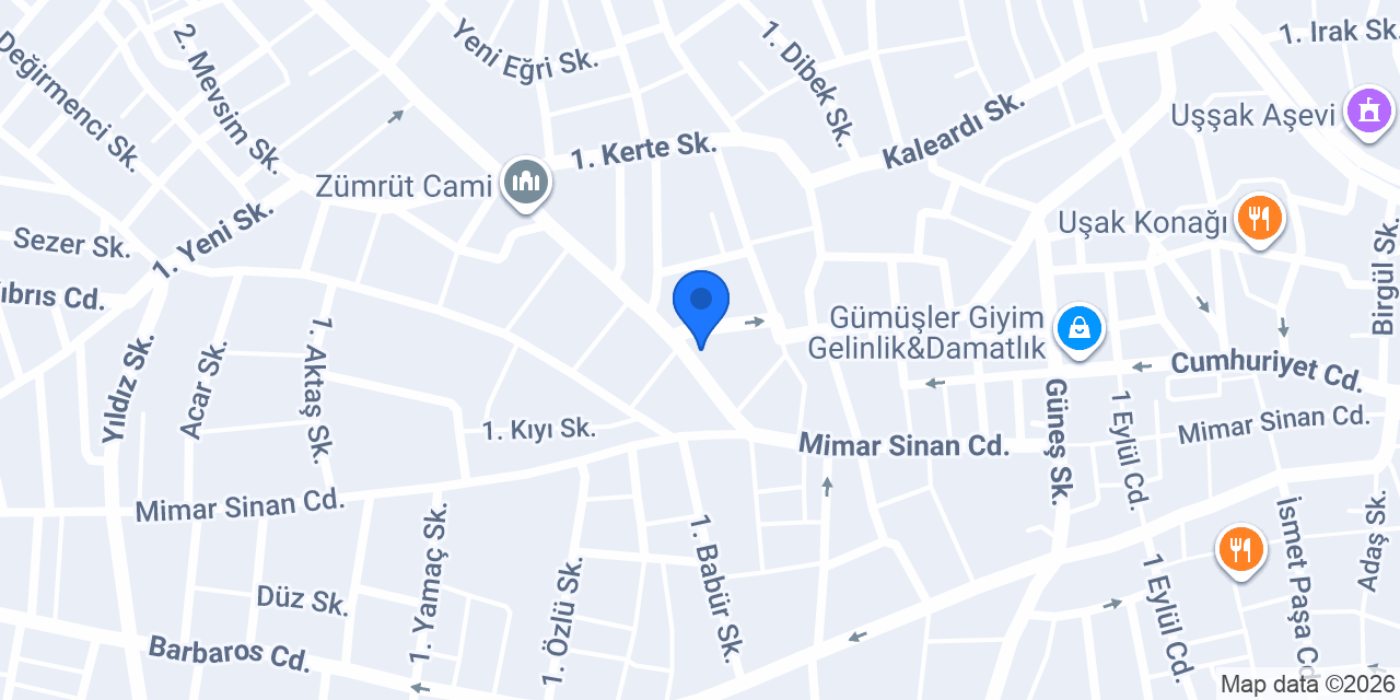 Uşak Canseven elektrik konumu