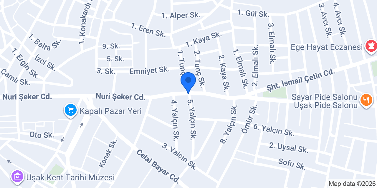 UŞAK ÖNDER SİGORTA konumu