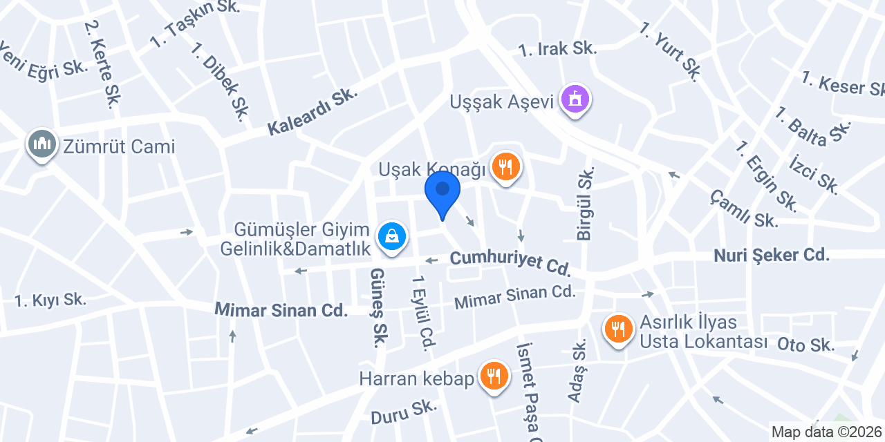 Atak Kaşe Mühür Matbaa konumu