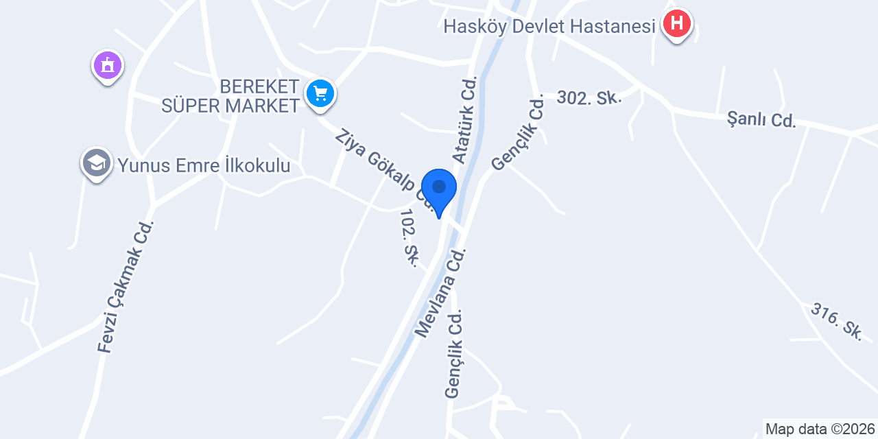 Muş yolu hasköy konumu