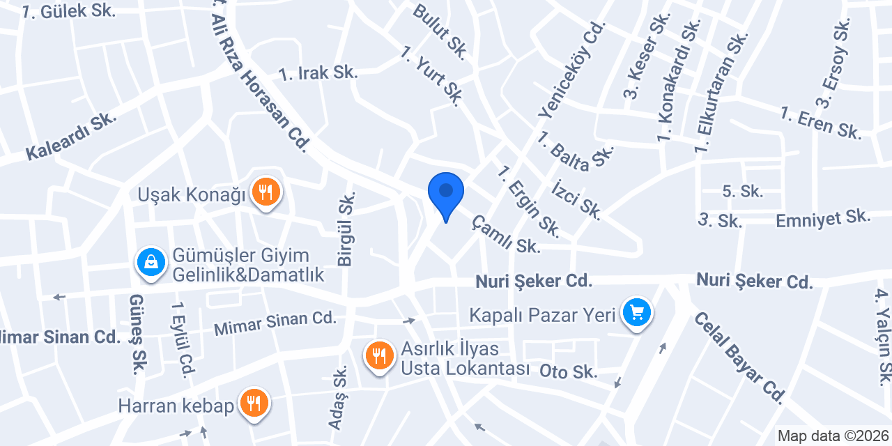 Uşak Özcan Gıda Ltd.Şti. konumu
