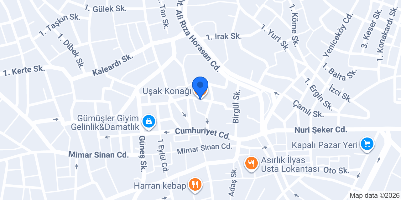 Uşak Konağı konumu