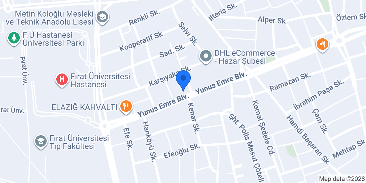 Sun Brothers Pizza Elazığ konumu
