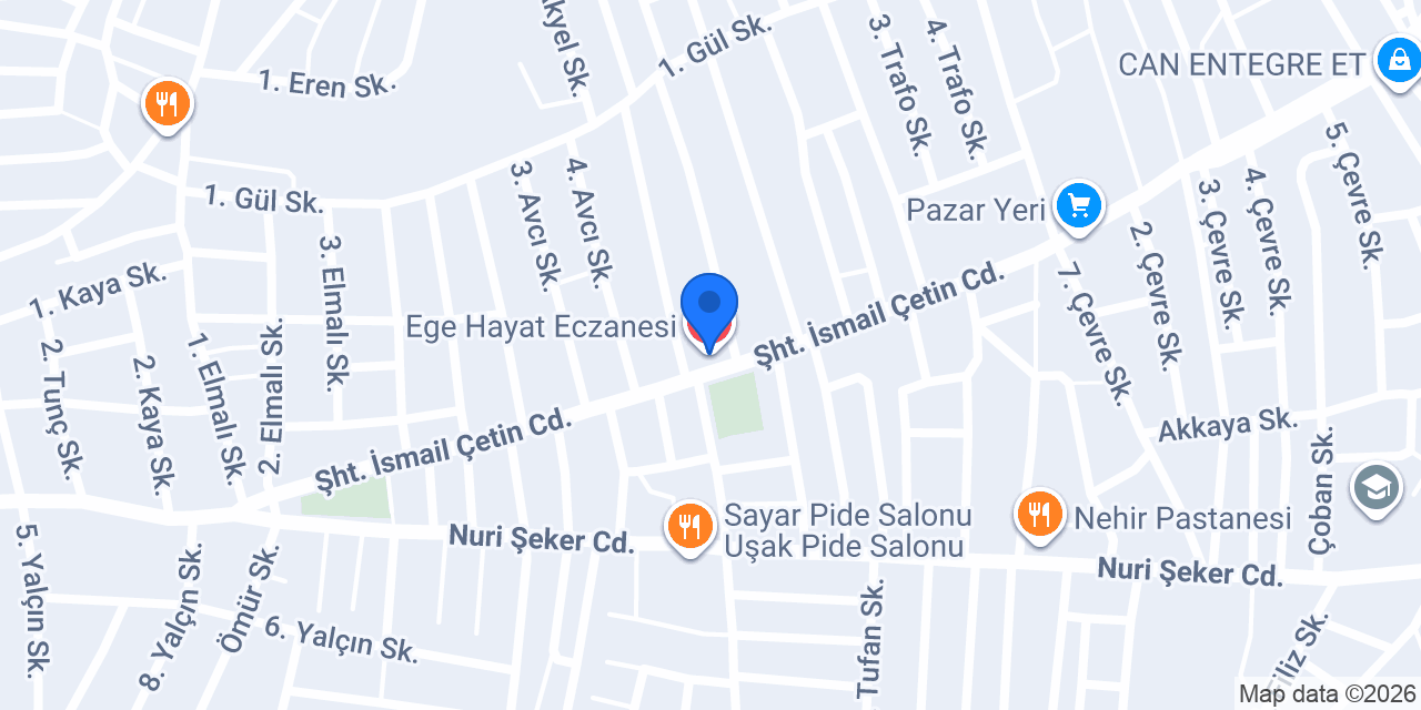 Ege Hayat Eczanesi konumu
