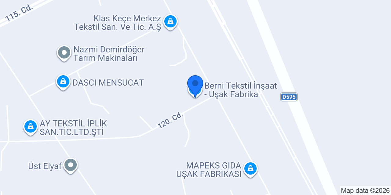 Berni Tekstil İnşaat - Uşak Fabrika konumu