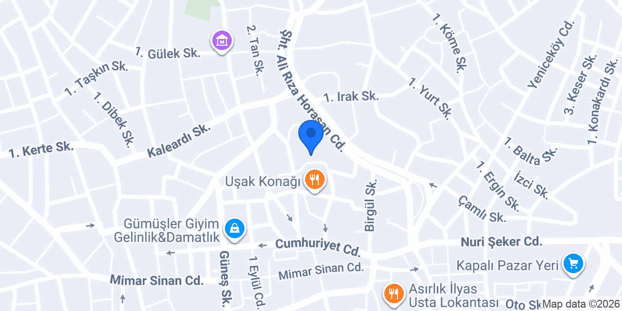 Uşak Sanat Konağı konumu