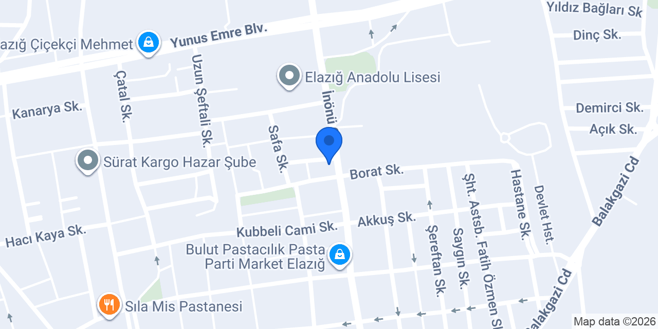 Harput Veteriner Kliniği konumu