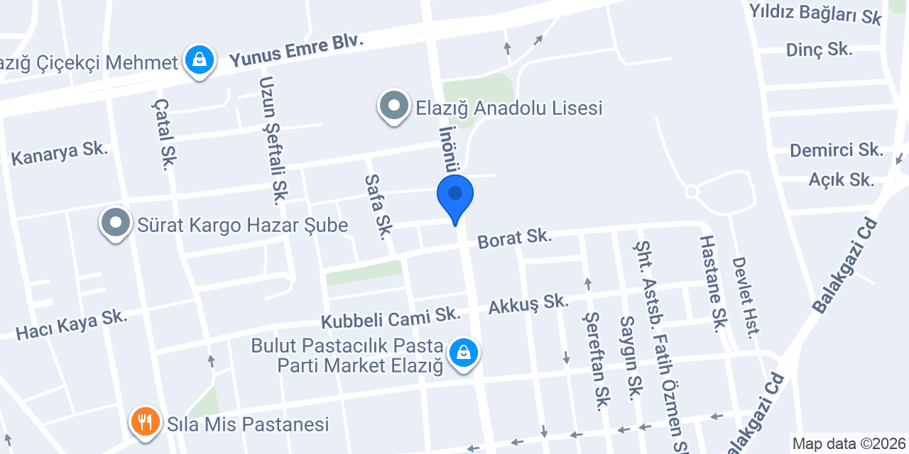 İSMAİL OPTİK ELAZIĞ konumu