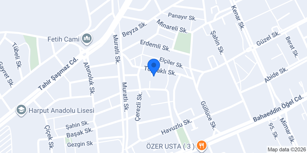 Elazığ tesisatçısı konumu