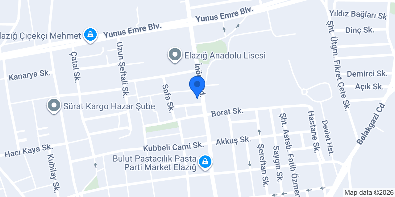 Kılıç Optik konumu