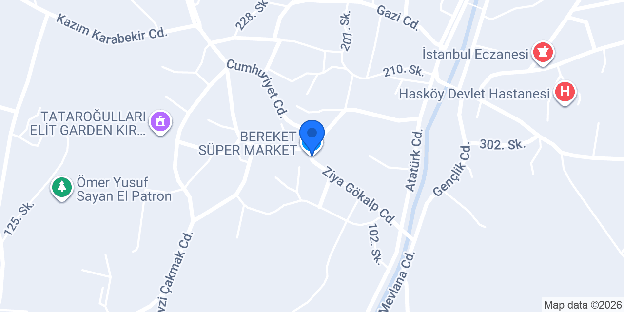 BEREKET SÜPER MARKET konumu