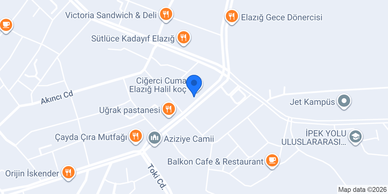 Chocolade Boutique Elazığ konumu