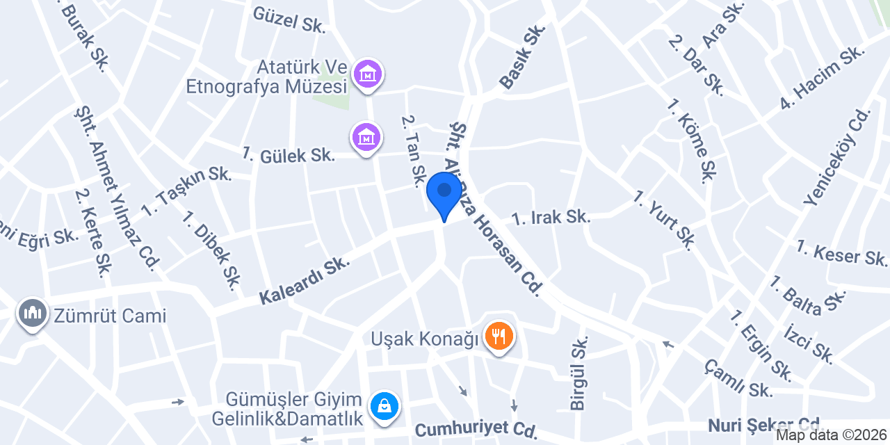 Çınar Düğün Salonu konumu